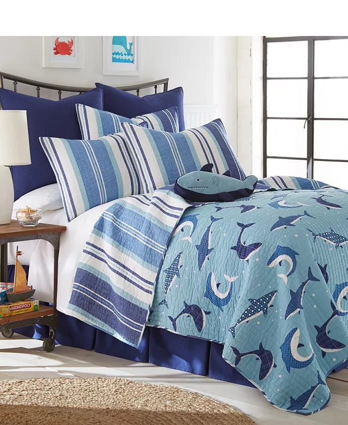 Levtex Sammy Shark 2-Pc. Quilt Set， Twin