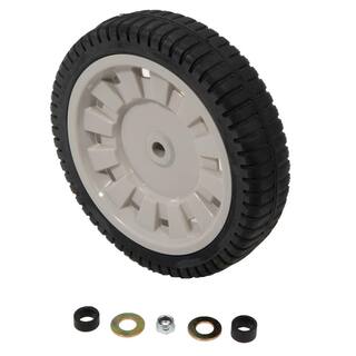 Arnold 8 in. x 1.75 in. Universal Plastic Wheel with 12 in. Dia Nylon Offset Hub and Adapters Included 490-322-0011