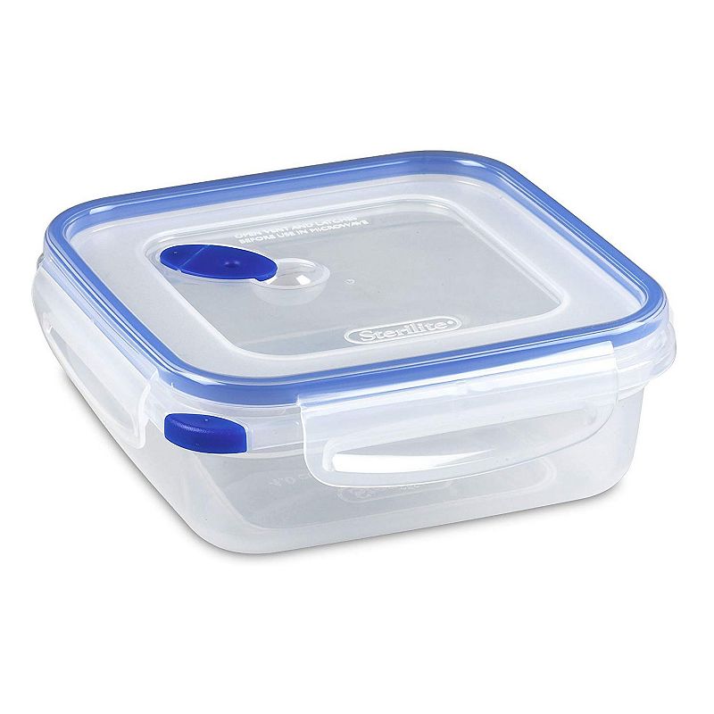 Sterilite 03314706 4.0 Cup Square Ultra-Seal Food Storage Container， Blue (6 Pack)