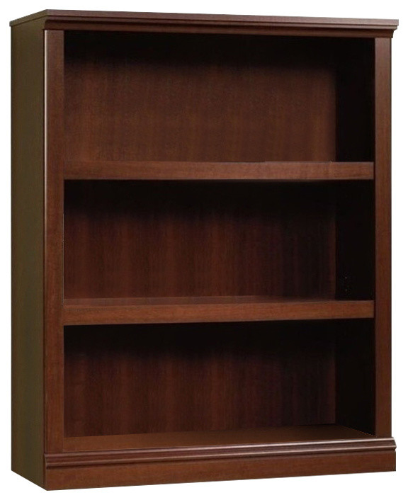 Scranton  ampTraditional Engineered Wood Co 3 Shelf Bookcase in Select Cherry   Traditional   Bookcases   by Homesquare  Houzz