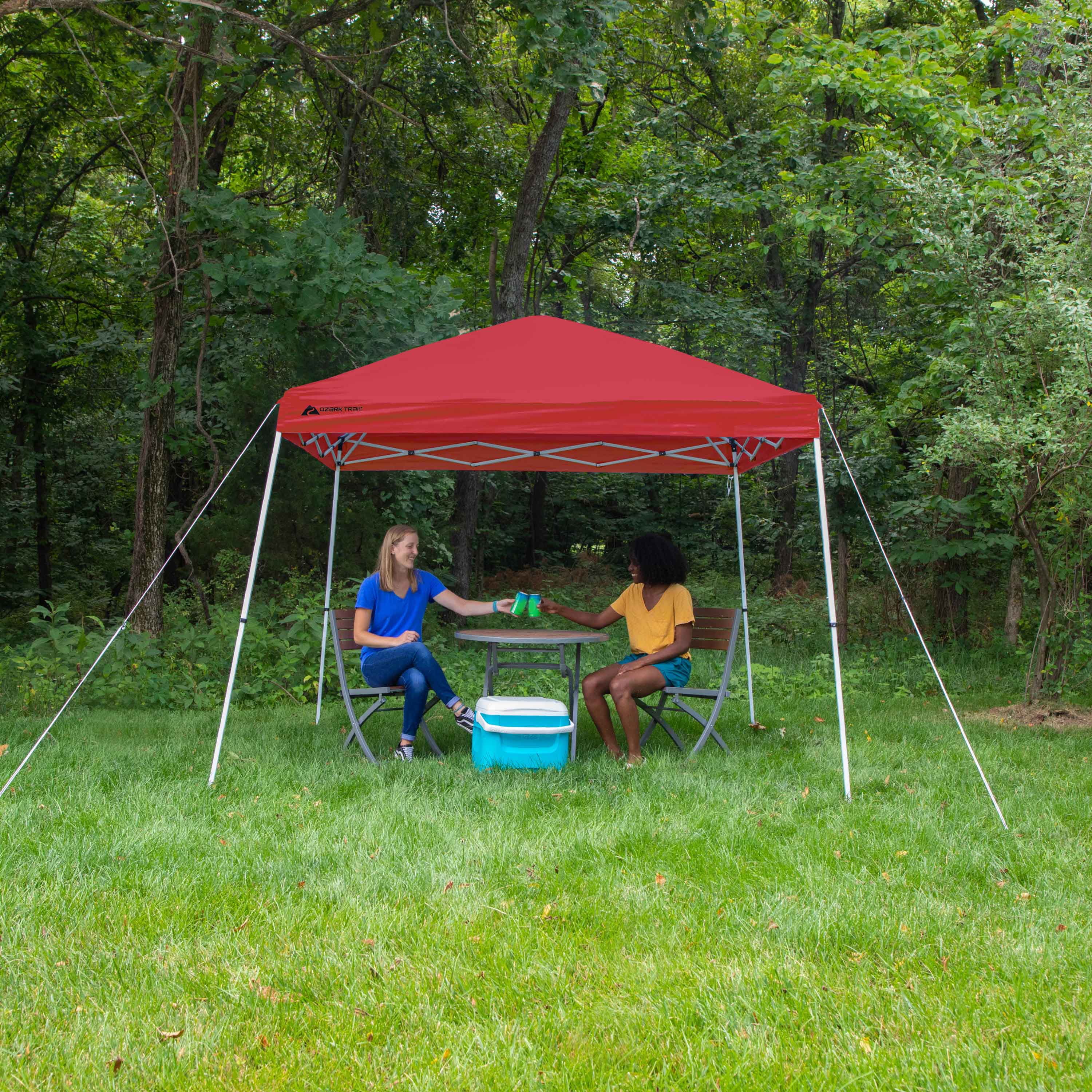 Ozark Trail 10' x 10' Simple Push Slant Leg Canopy (100 Sq. ft.)