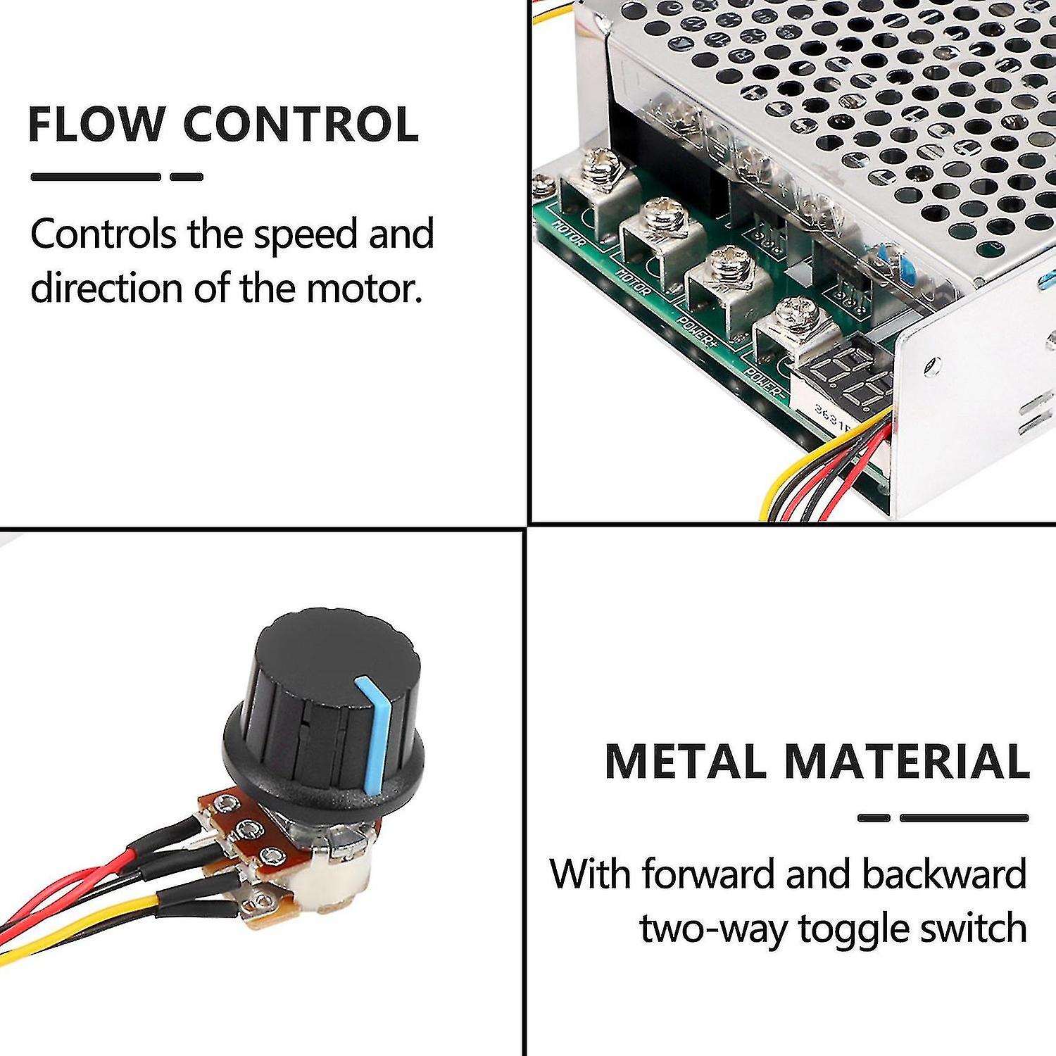 Dc 10-55v 100a 3000w Motor Speed Controller Reversible Pwm Control And Reverse Controller