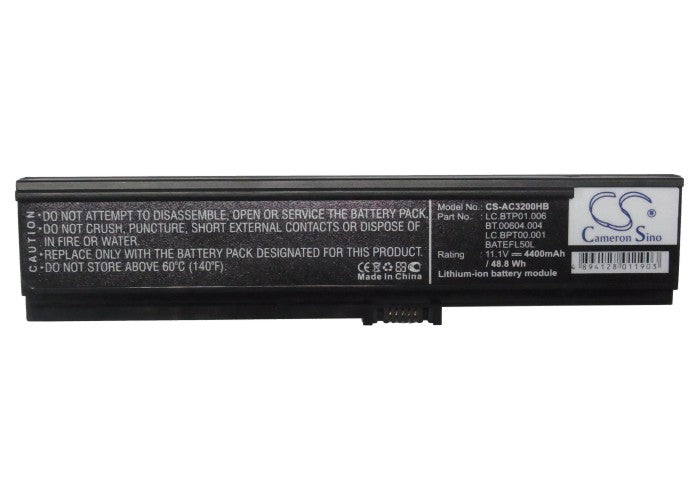 Acer Acer TravelMate 3000 AS36802682 Aspir 4400mAh Replacement Battery BatteryClerkcom Laptop and Notebook