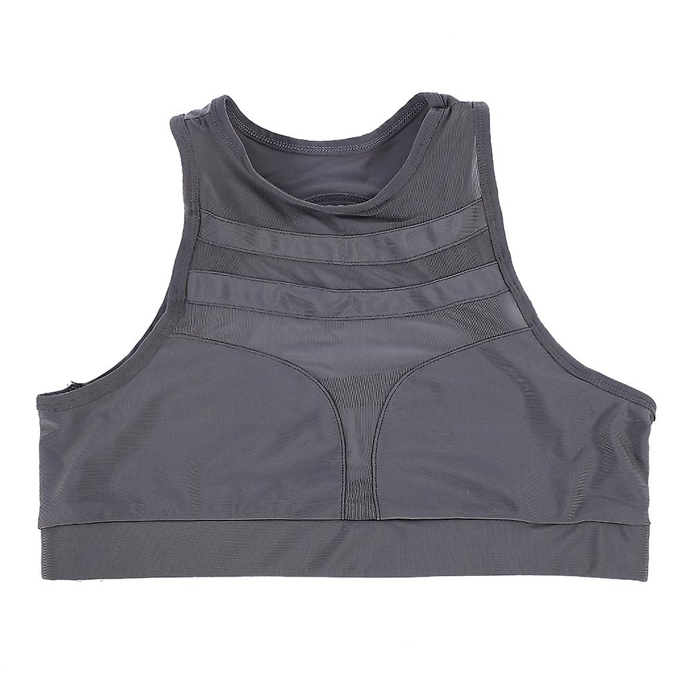 Women Anti-impact Fitness Backless Gym Yoga Sports Wireless Bra Athletic Activewear (m)