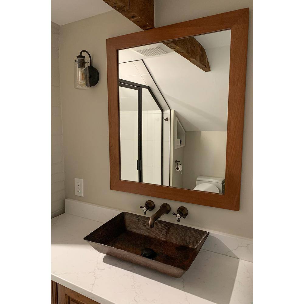 Premier Copper Products Rectangle 20 in. Hammered Copper Vessel Sink in Oil Rubbed Bronze VREC2014DB