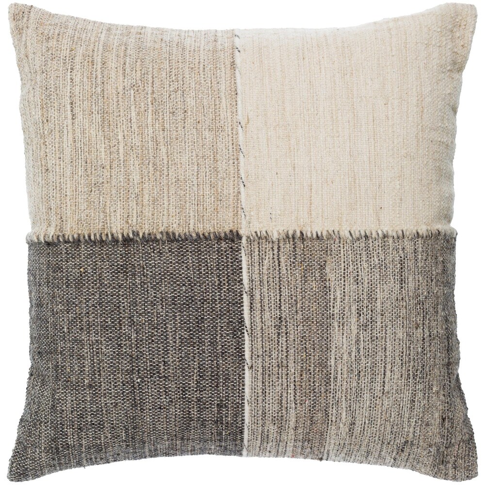 Zoey Modern   Contemporary Color Block Accent Pillow