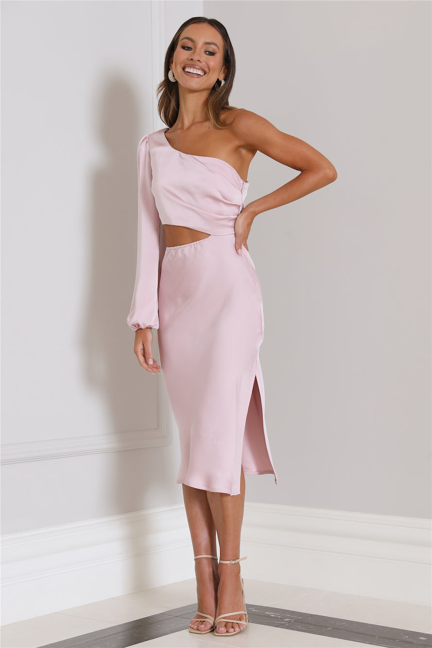 Doing It For Style Midi Dress Pink