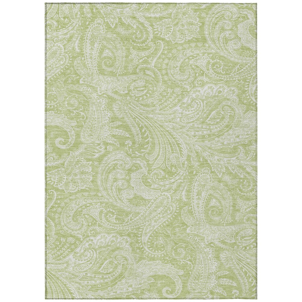 Machine Washable Indoor/ Outdoor Chantille Traditional Paisley Rug