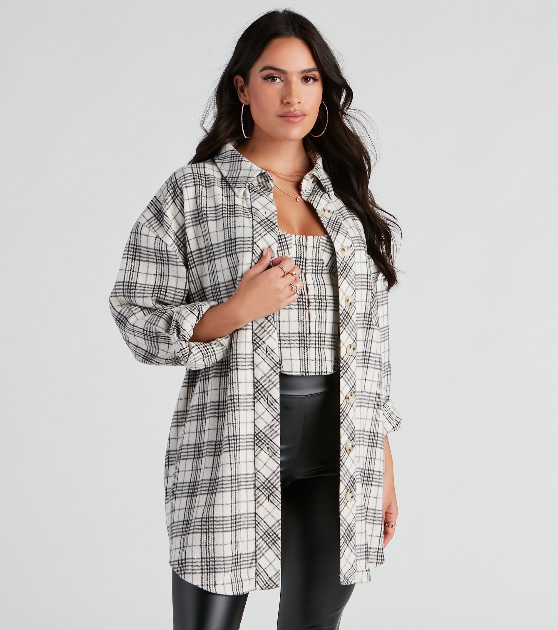 Season Of Flannel Plaid Shacket