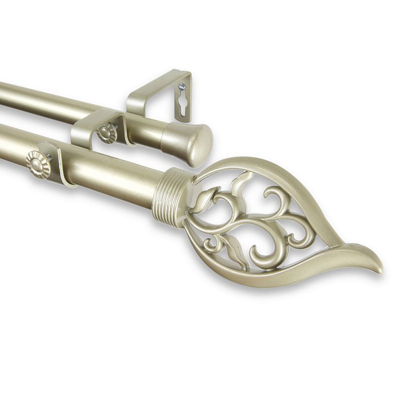 Rod Desyne Flora Adjustable Double Curtain Rod