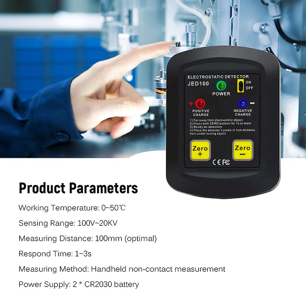 Palm-size Electrostatic Detector Portable Electrostatic Tester Electrostatic Analyzer 100v~20kv Esd Test Meter Gauge No.297757