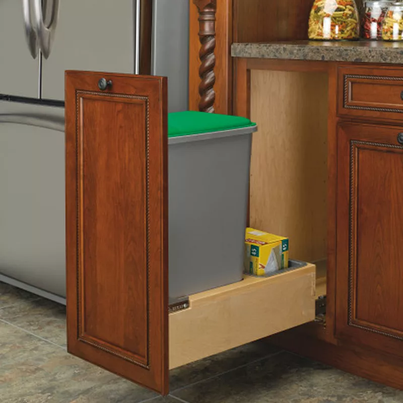 Rev-a-shelf Pull Out Trash Can 50 Qt W/soft-close Soft-open， 4wcbm-1550dm-1