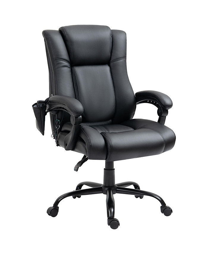 Vinsetto PU Leather Executive Office Chair with Vibration Massage Black