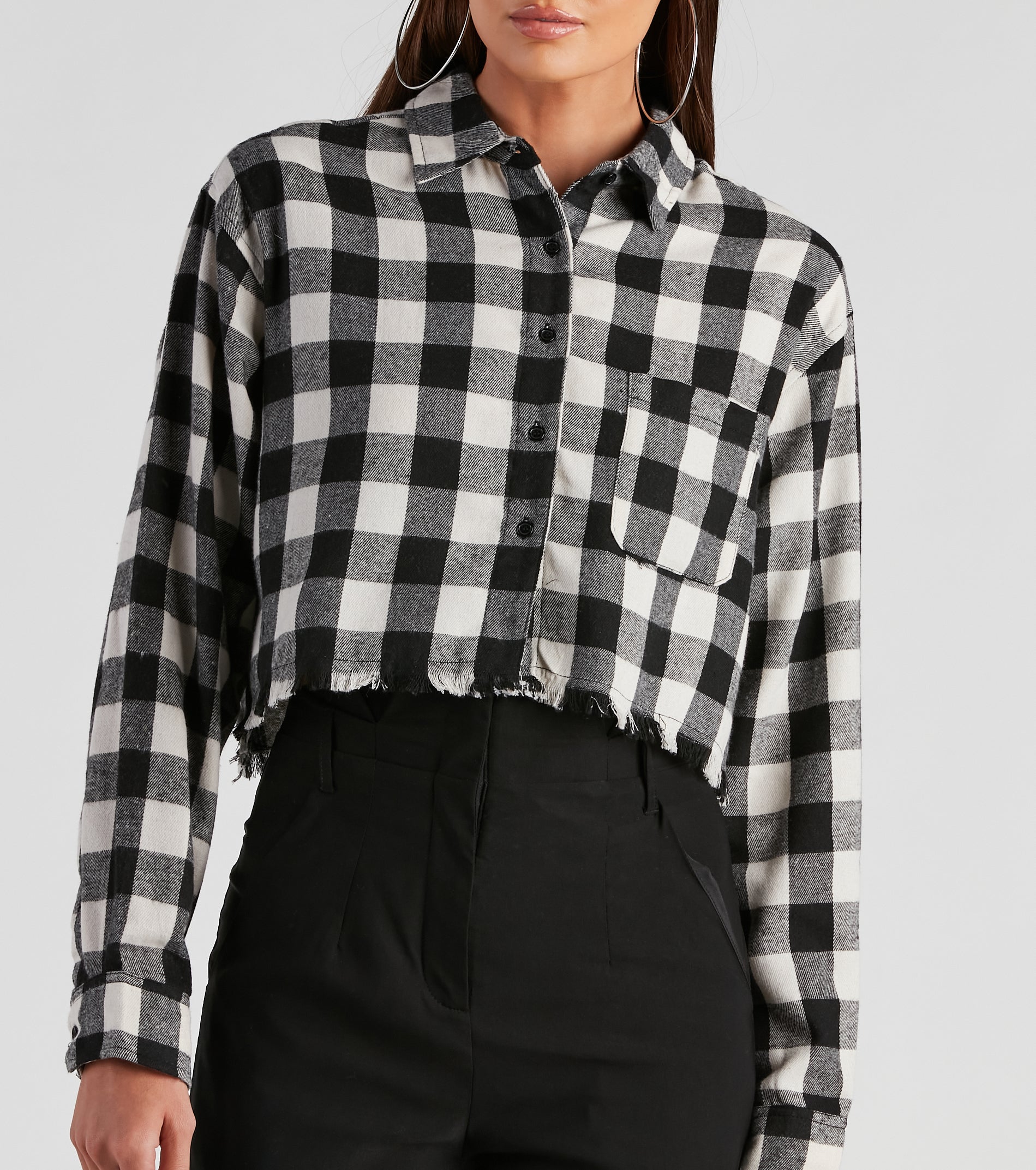 Plaid Mood Button Up Flannel Top