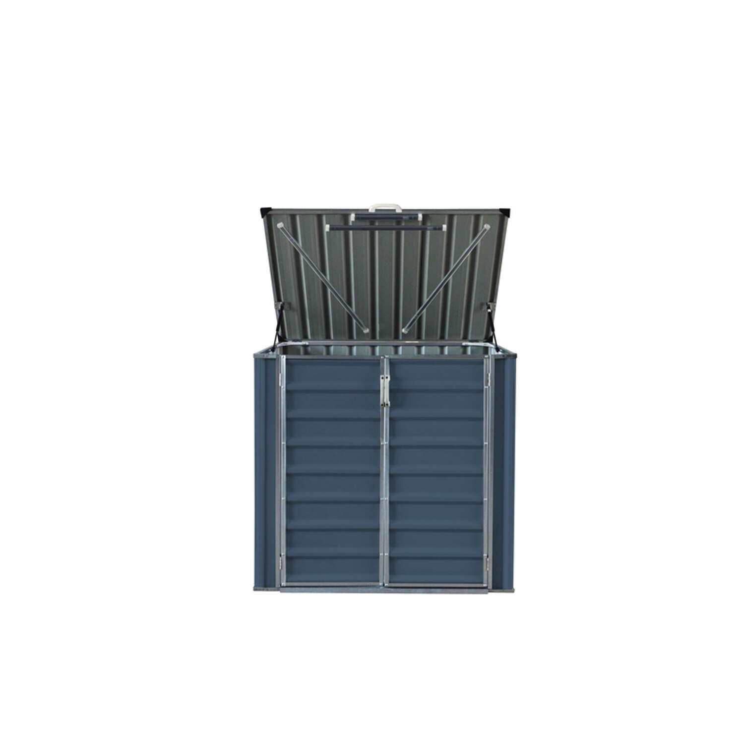 Build-Well 5 ft. x 3 ft. Metal Horizontal Modern Storage Shed without Floor Kit