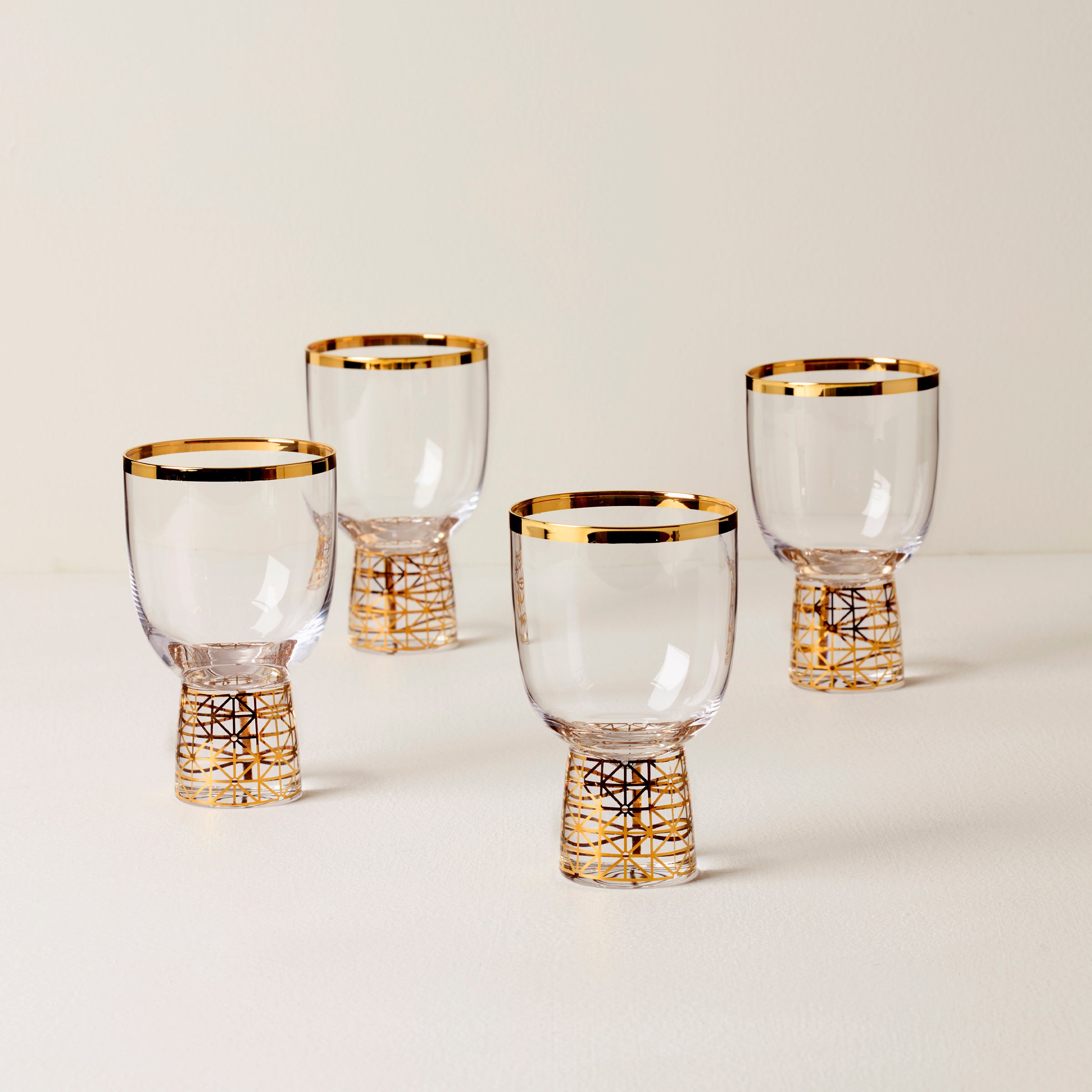 Tuscany Classics Gold Frost Wine Glasses, Set of 4