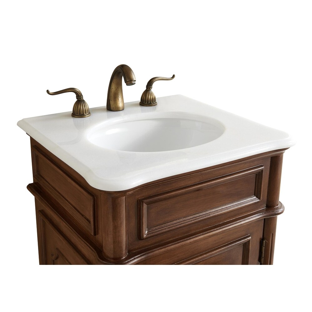 Chalfont Bathroom Vanity Cabinet Set with Marble Top