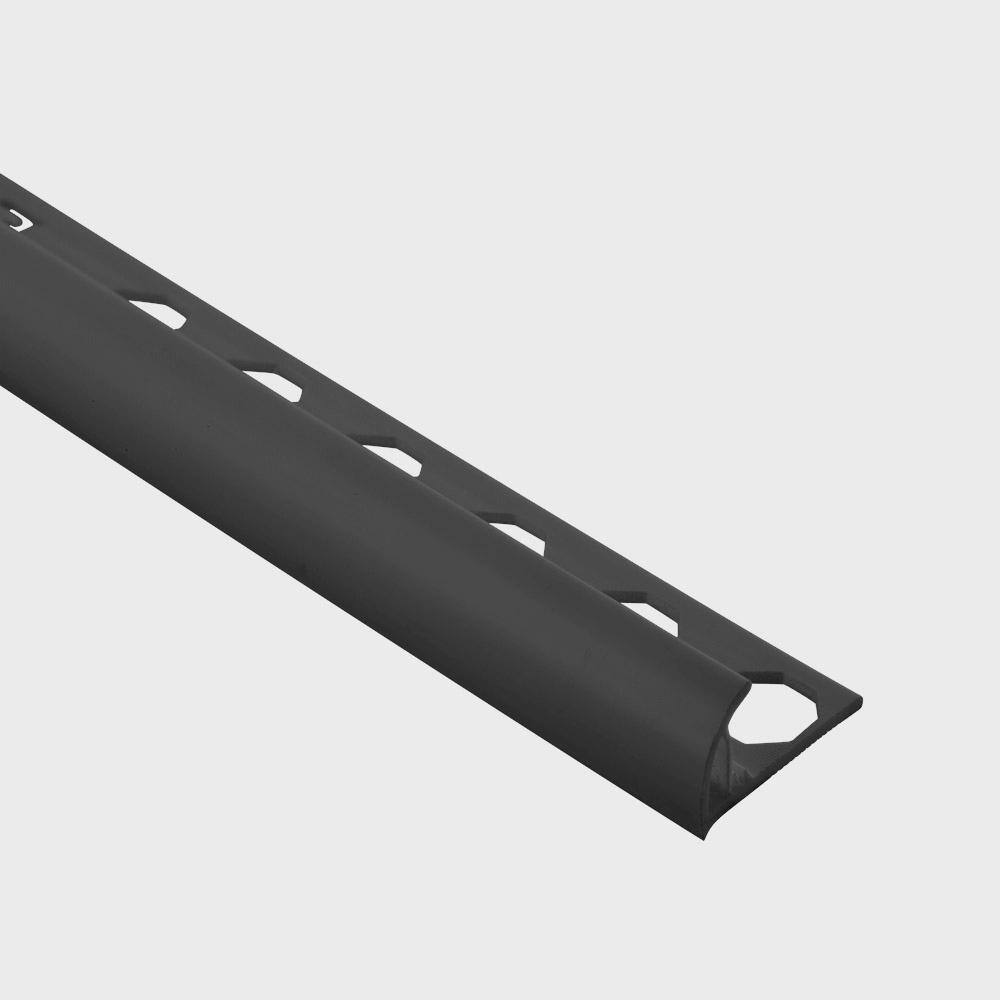 Emac Novocanto Black 12 in. x 98-12 in. PVC Tile Edging Trim NCP1012