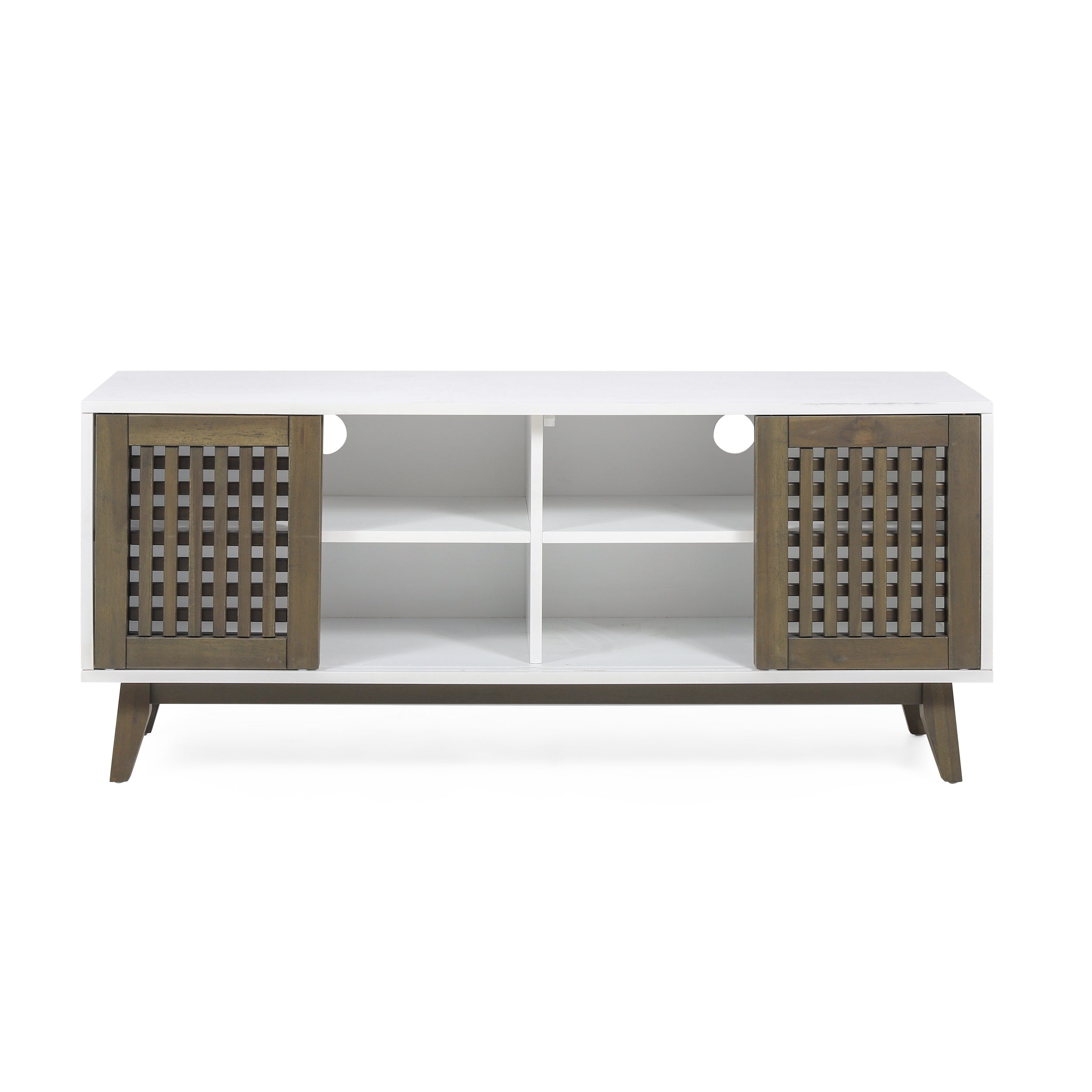 Banya Mid-Century Modern 4 Door TV Stand with Storage