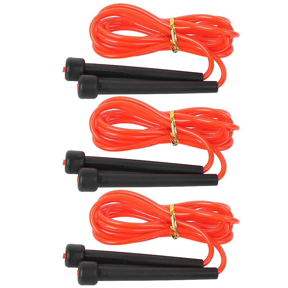 3pcs Pvc Quick Single Student Test Small Jumprope Indoor Fitness Equipmentred