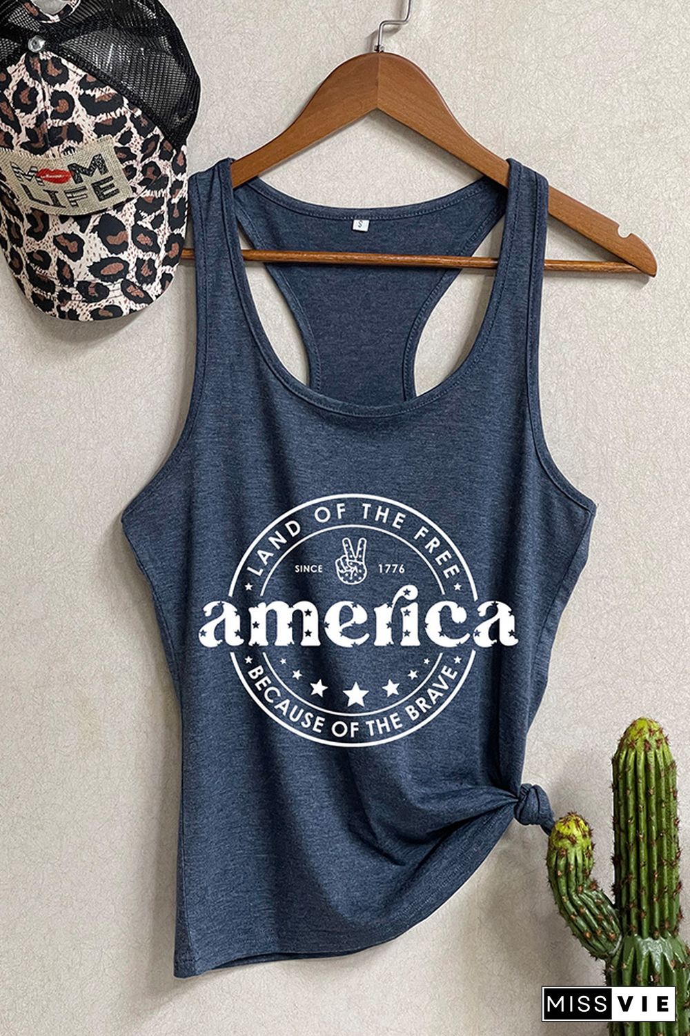 America Land Of The Free Because Of The Brave Tank Top