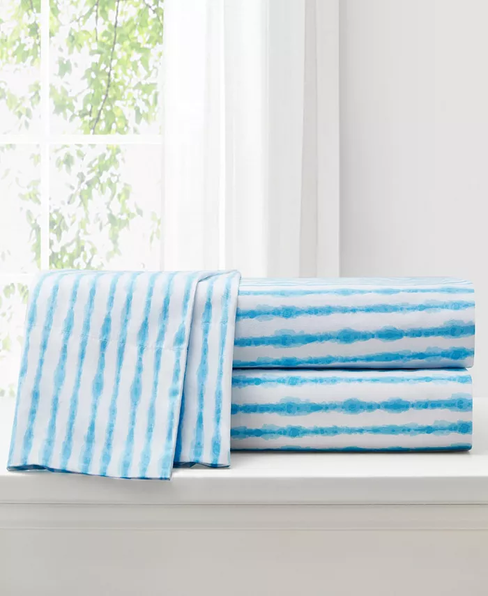 Poppy and Fritz Tie Dye Stripe Sheet Set， Twin