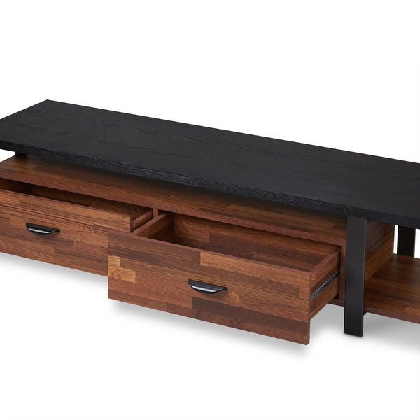 Global Pronex Elling TV Stand in Walnut Black