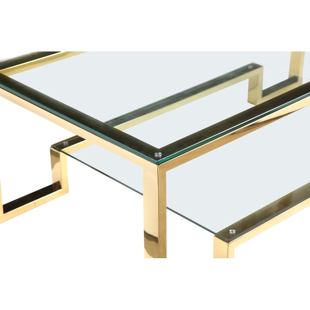 Laurence Coffee Table High Polish Gold.