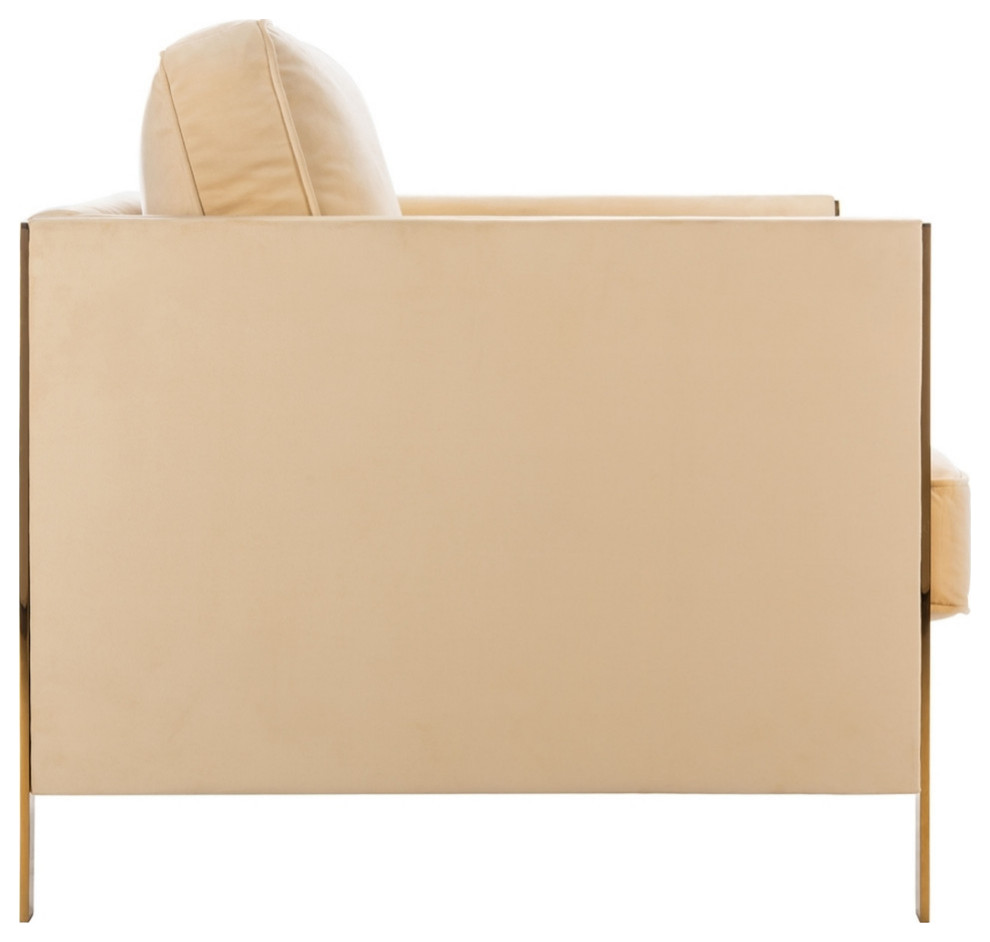 Bambi Club Chair  Cream/Gold   Contemporary   Armchairs And Accent Chairs   by Rustic Home Furniture Deco  Houzz