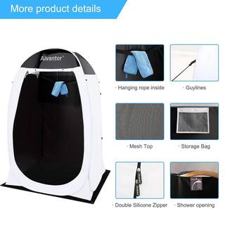 Alvantor 48 in. x 48 in. x 84 in. Shower Tent Portable Pop Up Changing Room Outdoor Shelter Teflon Coating Fabric UPF 50+ 7020