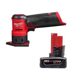 MW M12 FUEL 12-Volt Lithium-Ion Brushless Cordless Orbital Detail Sander wXC 4.0 Ah Battery Pack 2531-20-48-11-2440