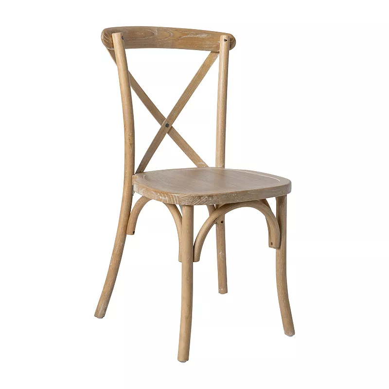 Merrick Lane Bardstown X-Back Bistro Style Wooden High Back Dining Chair