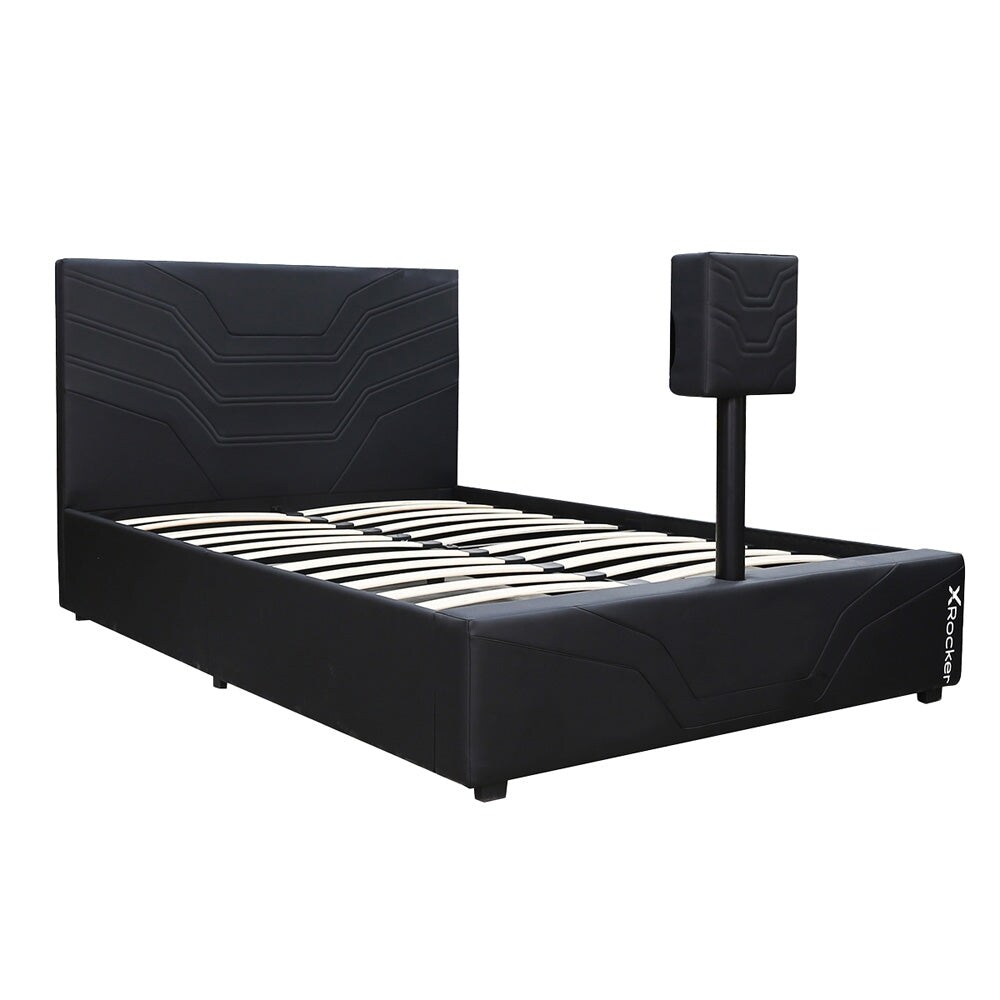 X Rocker Oracle Gaming Bed with TV Mount  Black  Twin