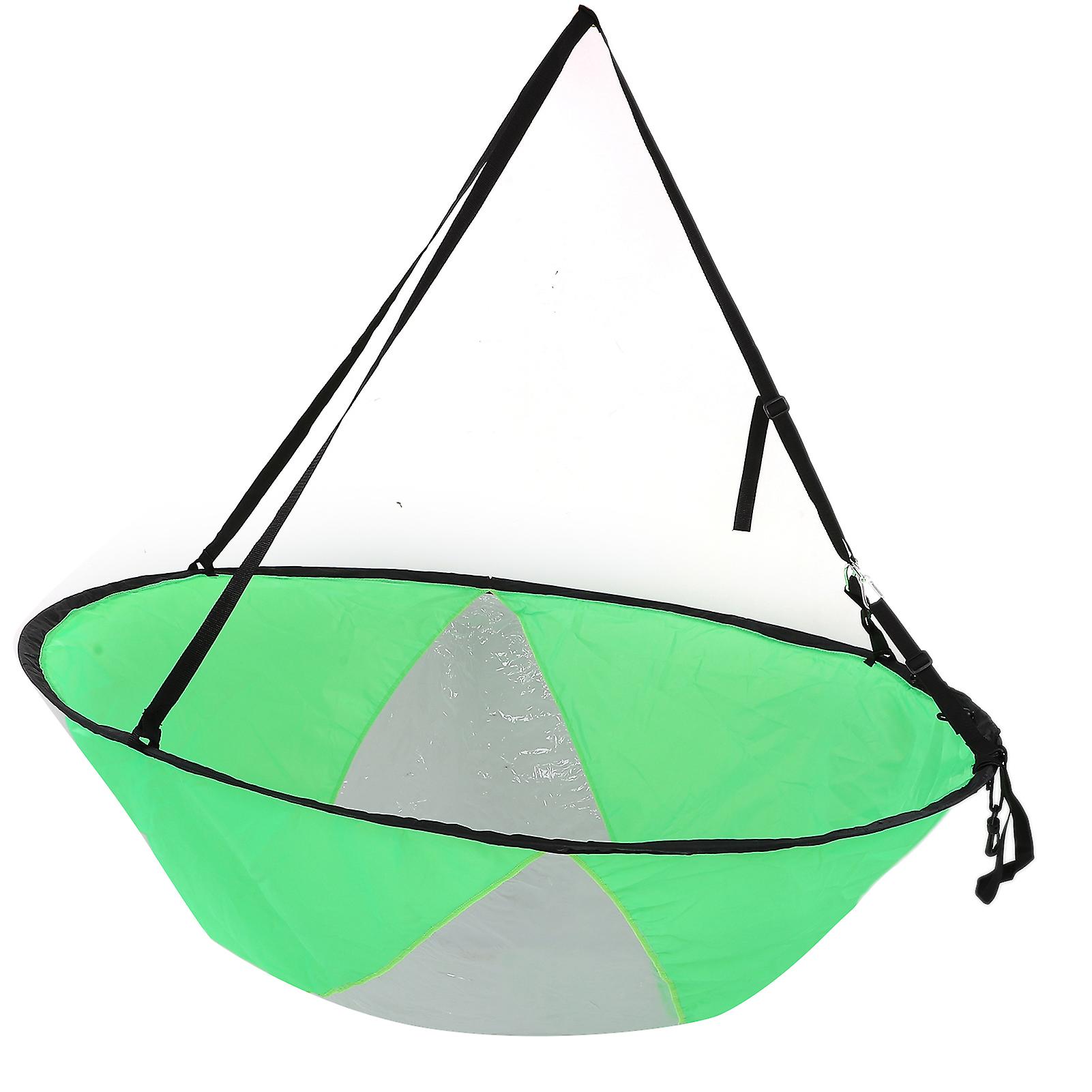 Polyester Taffeta Durable Folding Kayak Wind Sail Transparent Window Canoe Wind Sail Boat Water Sports Accessorykayak Sailing Green