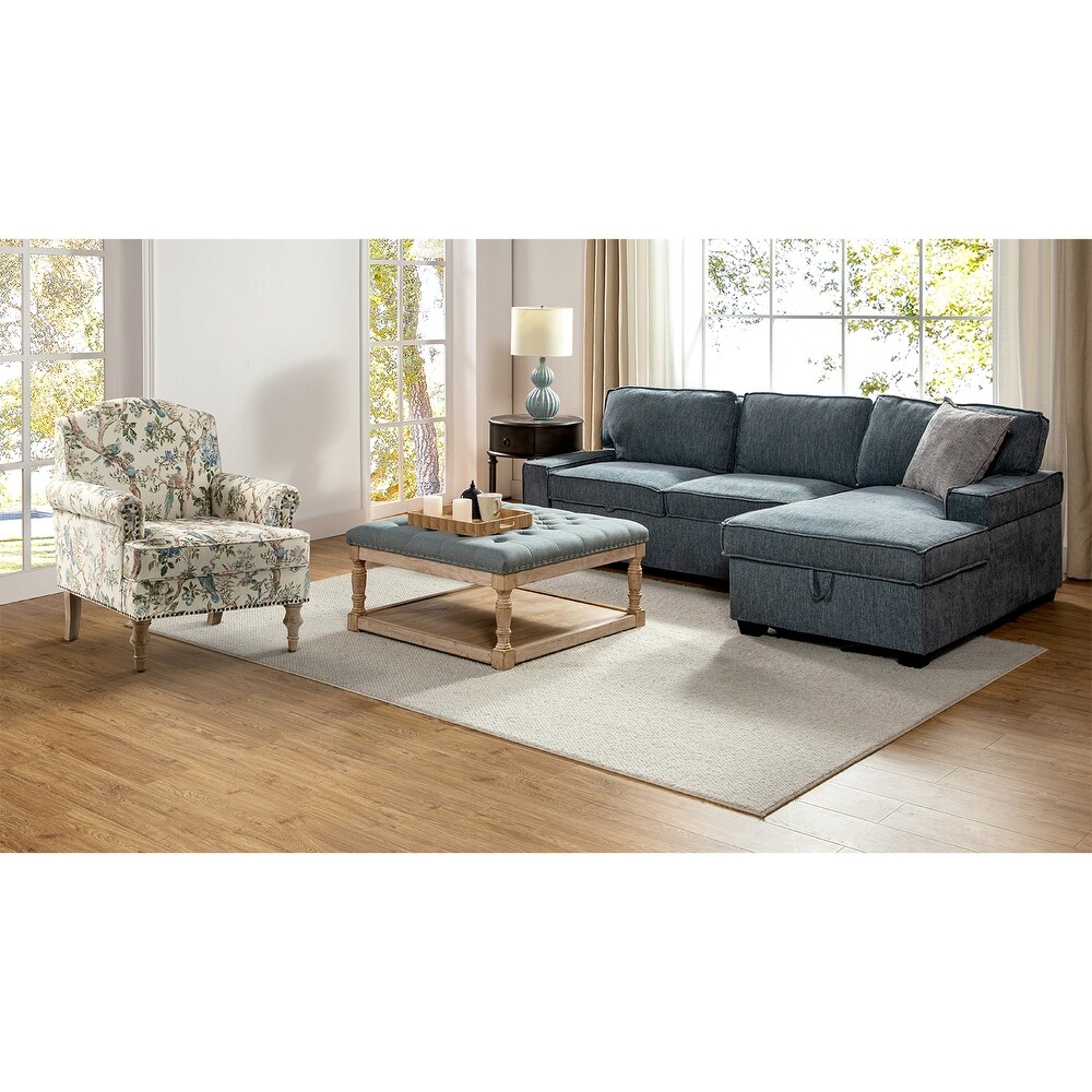 Yahweh Three pieces Living Room Set with Button tufted Design by HULALA HOME