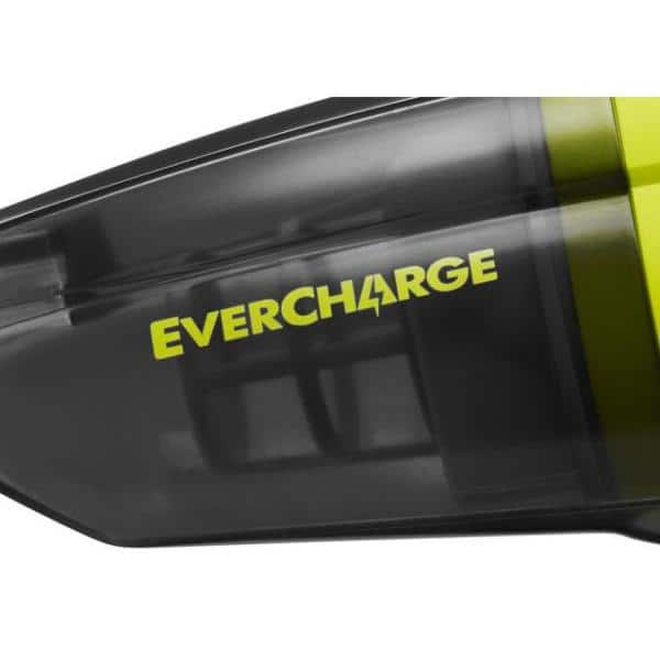 RYOBI ONE+ 18V Lithium-Ion Cordless EVERCHARGE Hand Vacuum Kit with 1.3 Ah Compact Battery and Wall Adaptor/Charger P714K