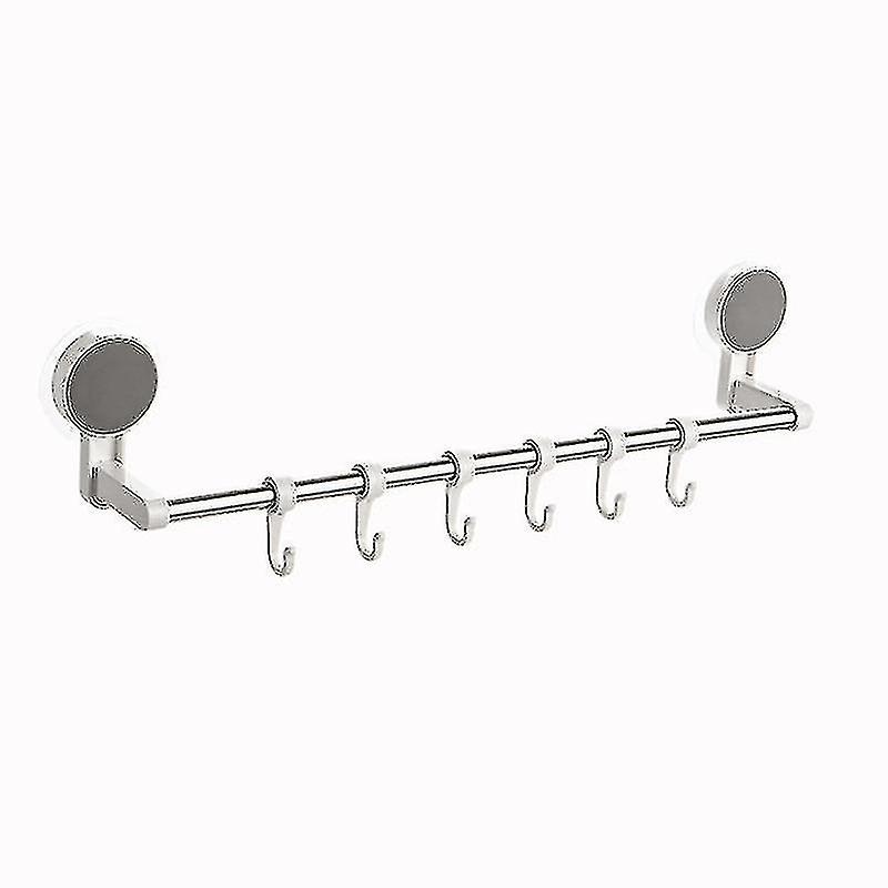 Hmwy-wall Mounted Kitchen Racks Bathroom Towel Hooks Self Adhesive No Drilling Stainless Steel Hanger