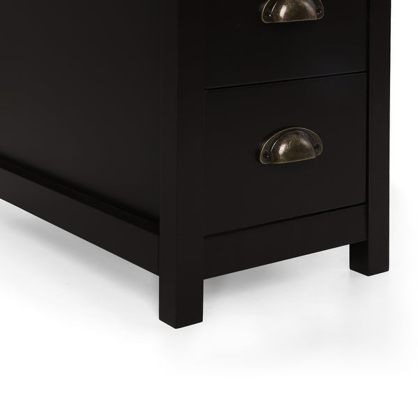 Sophia and William End Table with 2 Storage Drawers and Open Shelf