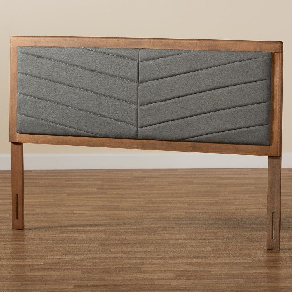 Iden Modern and Contemporary Wood Headboard Dark Grey