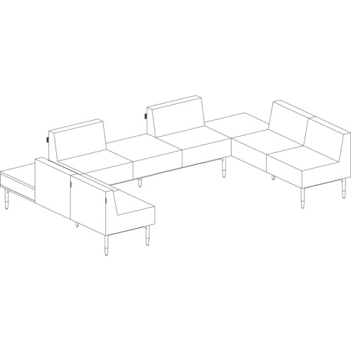 Lorell Contemporary Collection Single Seat Sofa (86929)