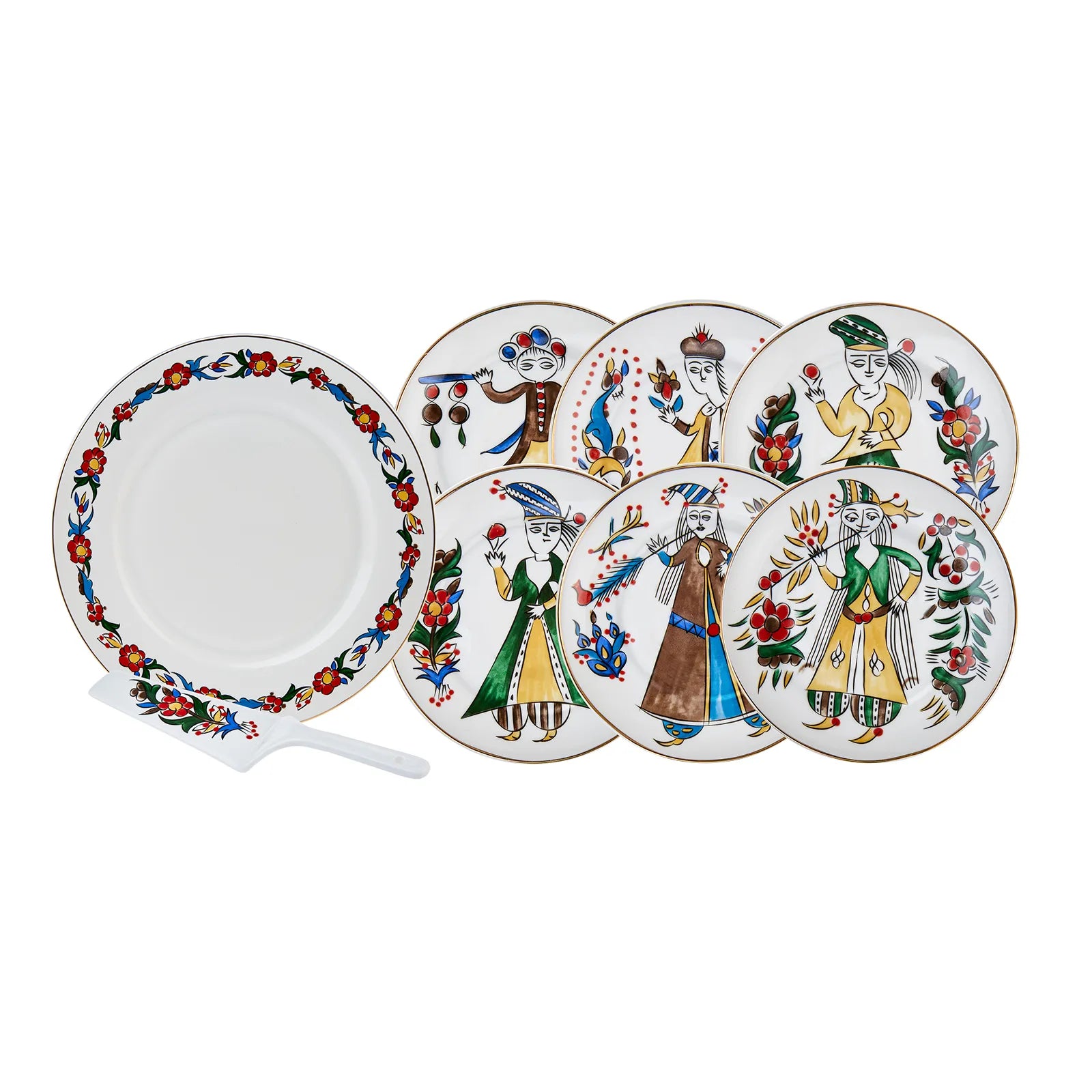 Karaca Iznik Series 8 Piece Cake Set 153.03.06.7026