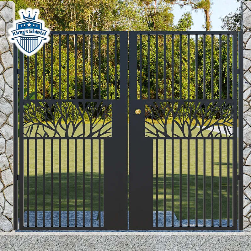 Manufactory supply modern   wrought iron   front gate design