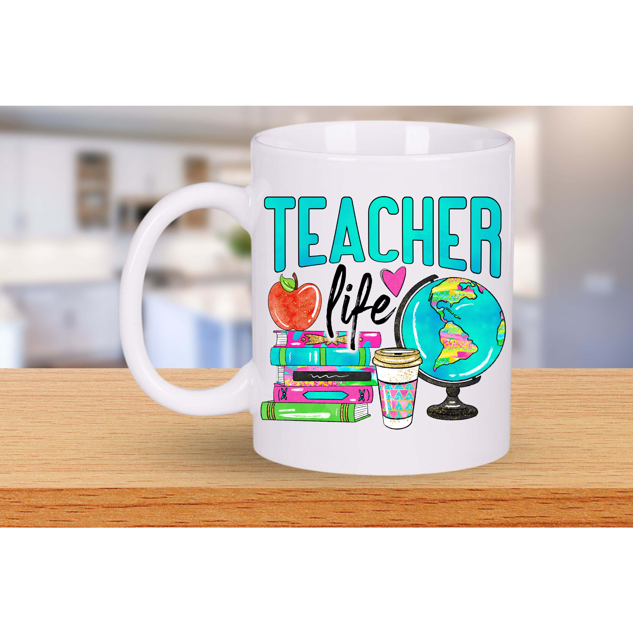 Teacher Life Appreciation Inspirational Gift Mug and Coaster Set