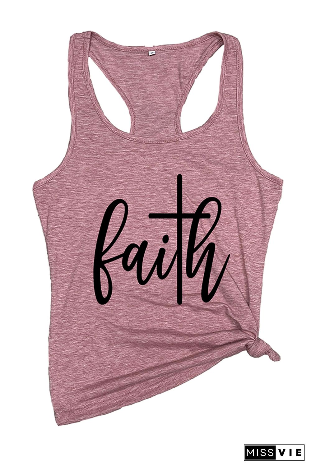 Faith Printed Sleeveless Tank Top Wholesale