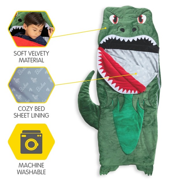 Bixbee Dinosaur Sleeping Bag Green