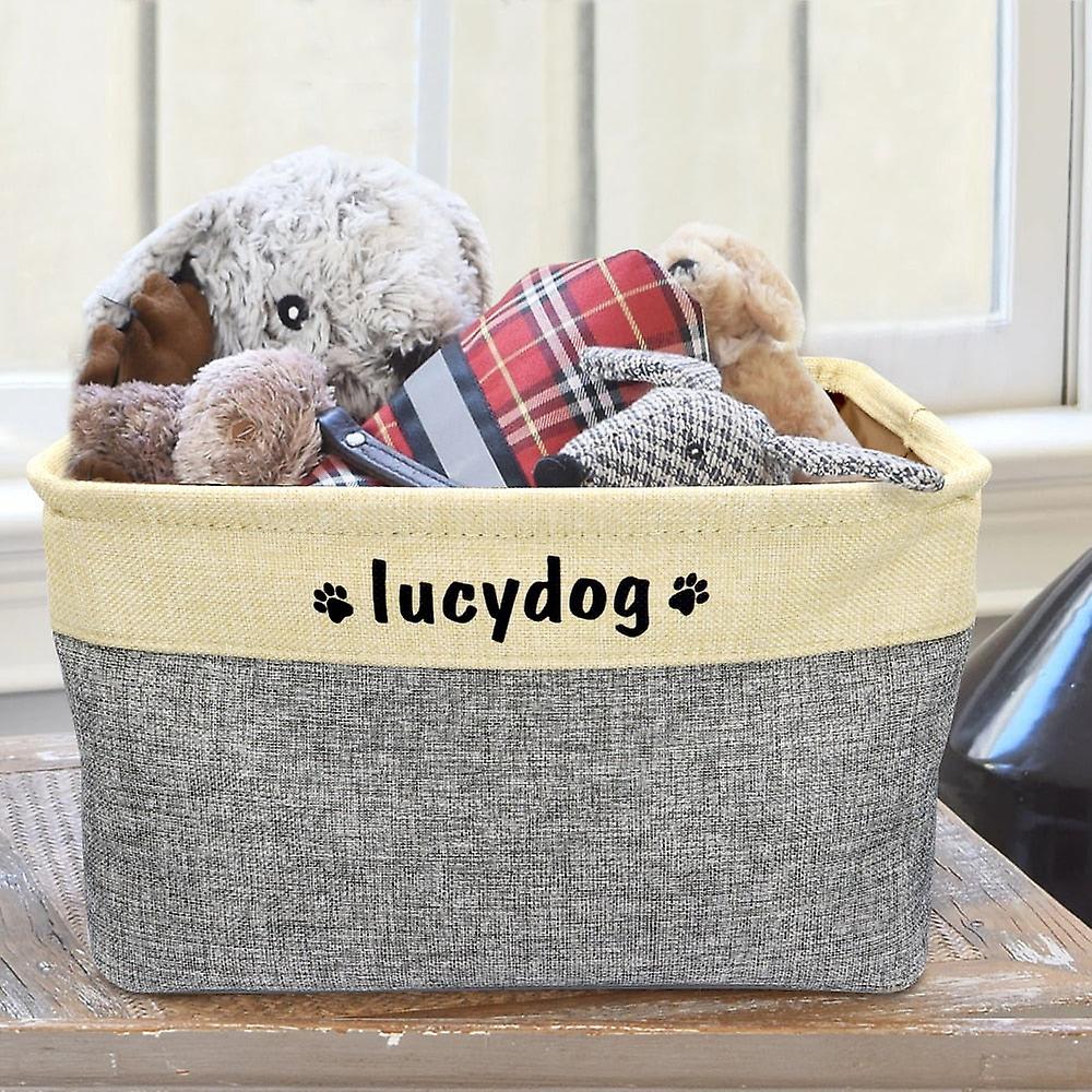 Personalized dog toys storage bins