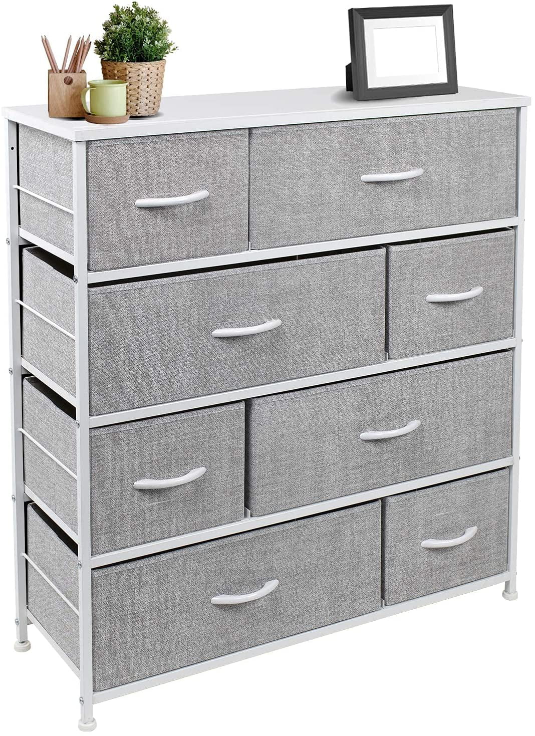 Sorbus Dresser with 8 Drawers- White