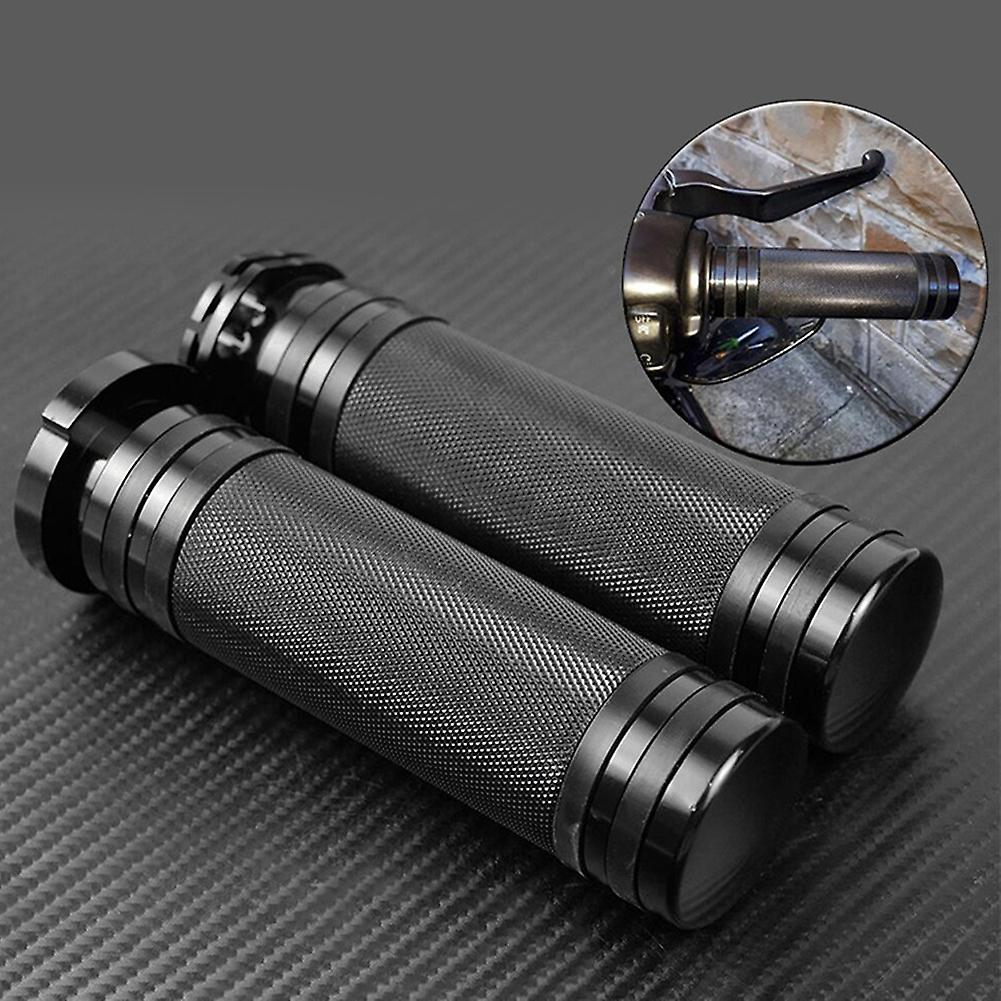 Motorcycle Handlebar Grips 1pair Universal 25mm Motorcycles Handlebar Grip Anti-skid Motorbike Hand Grips Silver