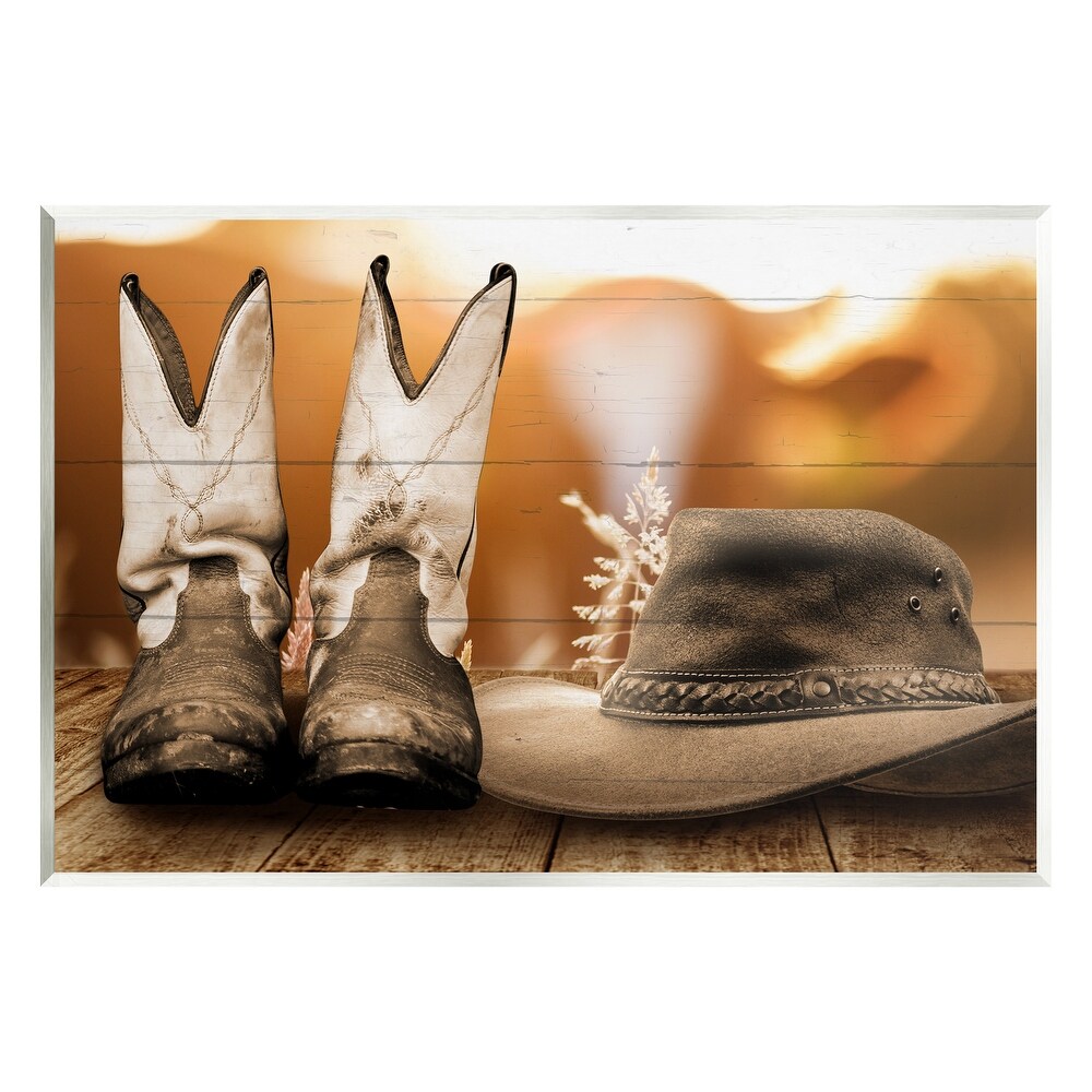 Stupell Rustic Cowboy Boots Wall Plaque Art Marcus Prime