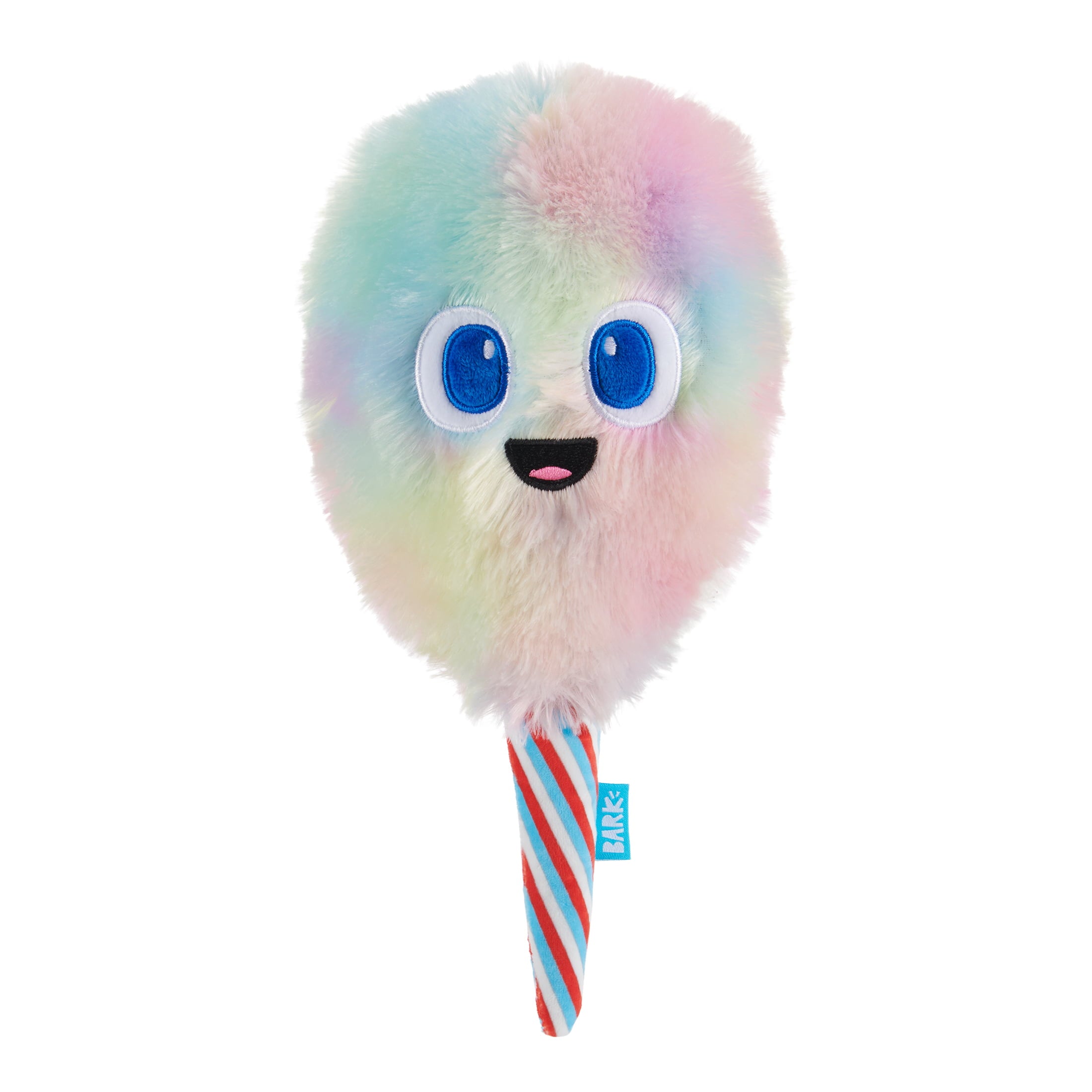 BARK Cotton Candy Eyed Joe - Yankee Doodle Dog Toy， with Bonus Spiky Squearker Ball， all Dog Sizes